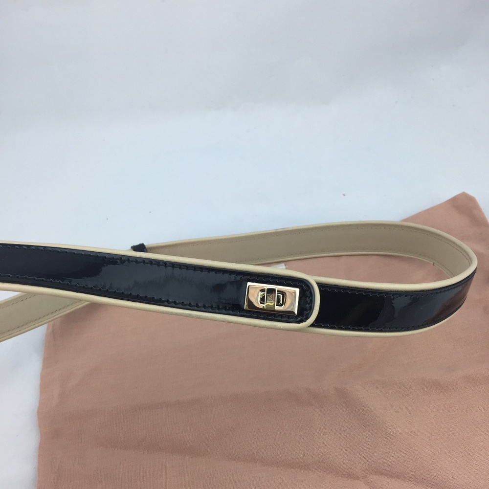 Missoni adjustable black patent belt